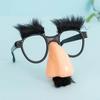 Halloween Black Beard Glasses Plastic Big Nose Eyebrow Glasses Funny Trick Fool Props Role Playing Party Decoration Parts