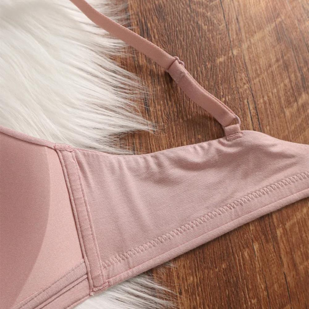 New Seamless Women's Underwear Sexy Deep V Push Up Bra Wireless Caramel Color Lingerie Adjustable Strap Comfort Brassiere