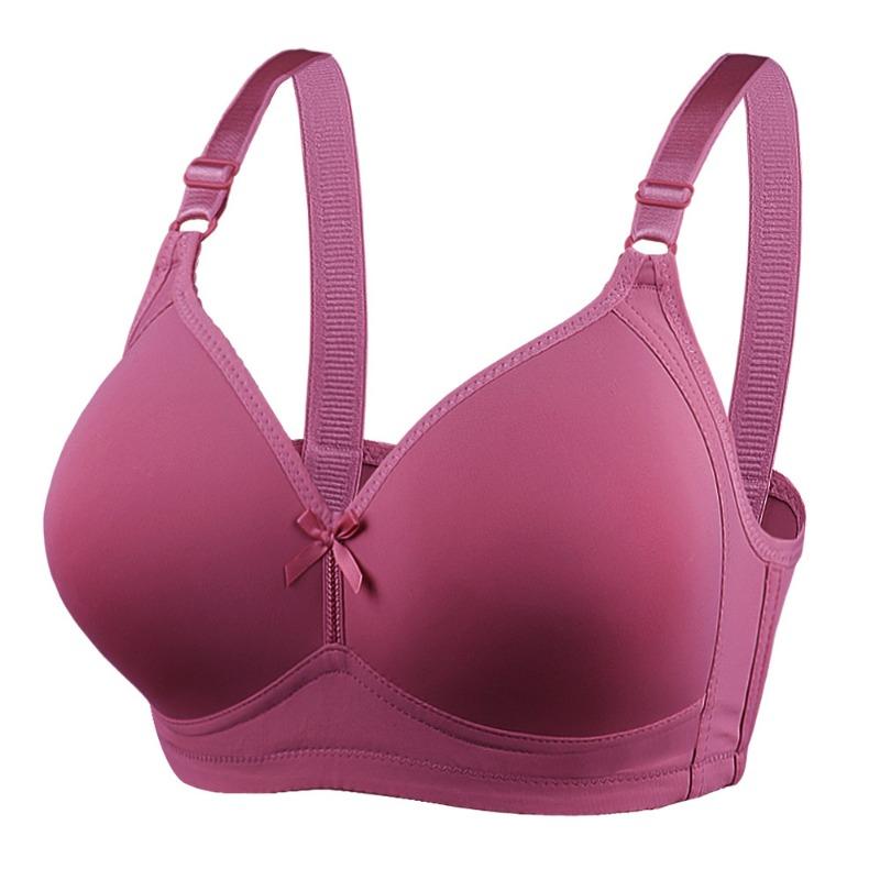 Plus Size D Cup Thin Wireless Push Up Bra For Women