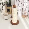 Solid Wood Paper Towel Holder Kitchen Punch-free Roll Paper Storage Rack Rag Plastic Wrap Bag Vertical Storage Rack