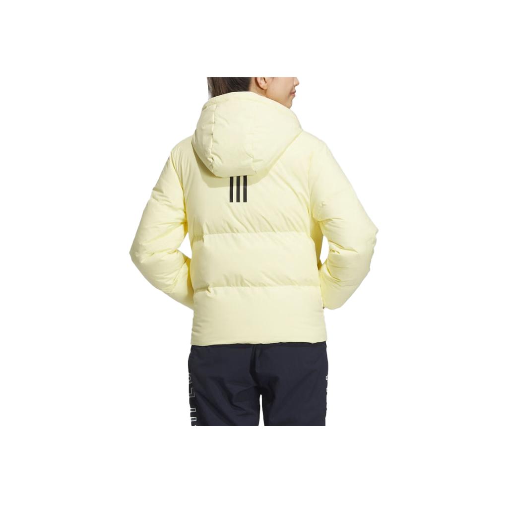 Adidas Wuji Series Fashion Versatile Letter Hooded Long Sleeve Warm Down Jacket Men Outerwear Yellow JL9590