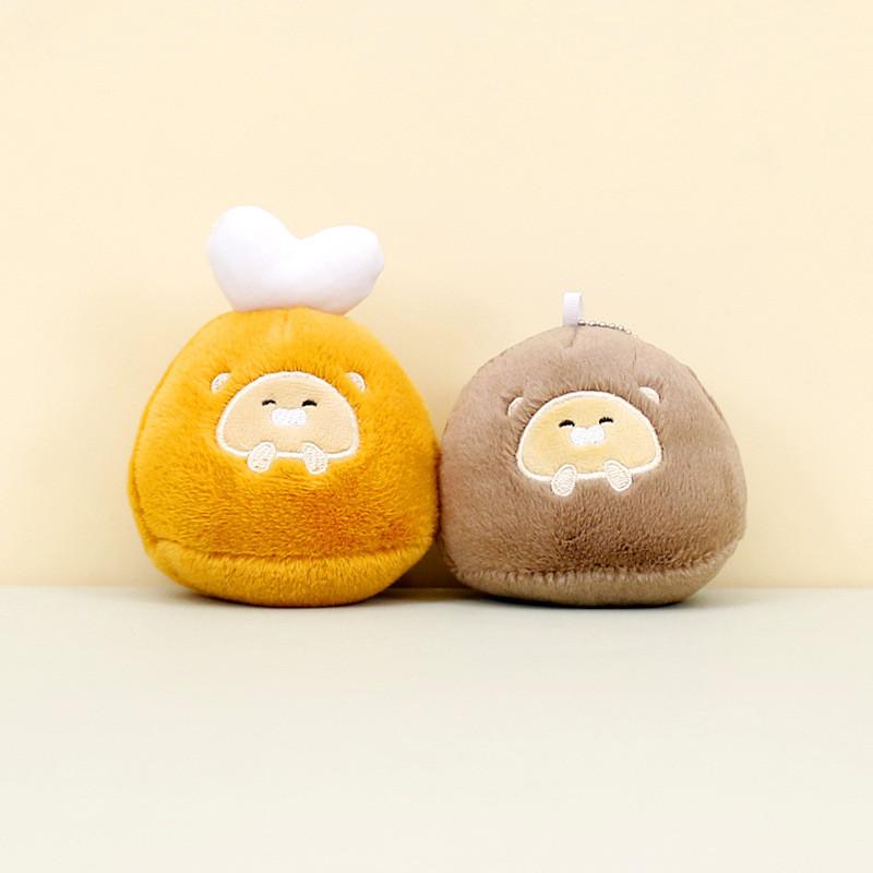 Cute Plush Chicken Keychain With Soft Short Plush And Pp Cotton Filling