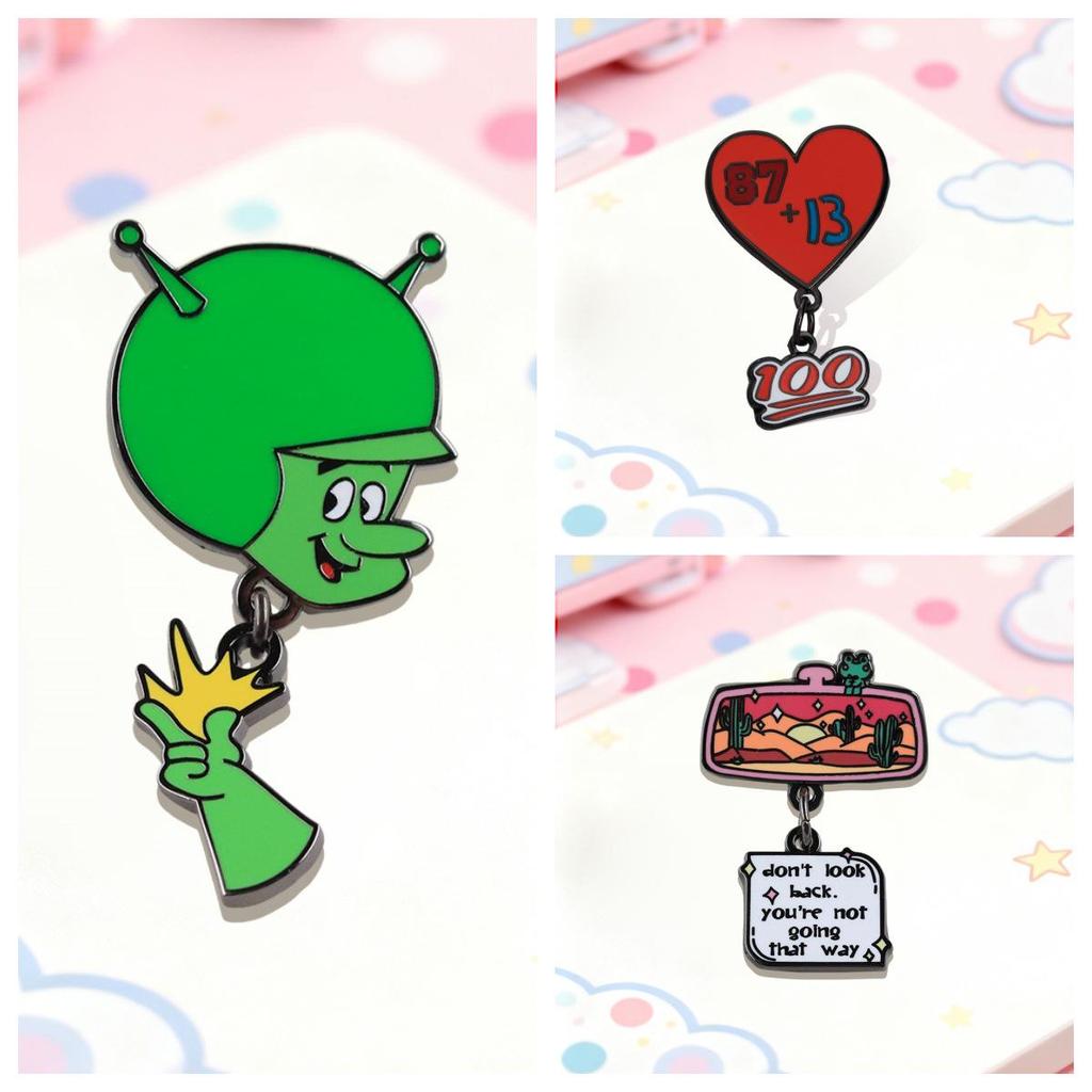 Creative Enamel Pendant Badge Brooch - Party Accessory & Gift
