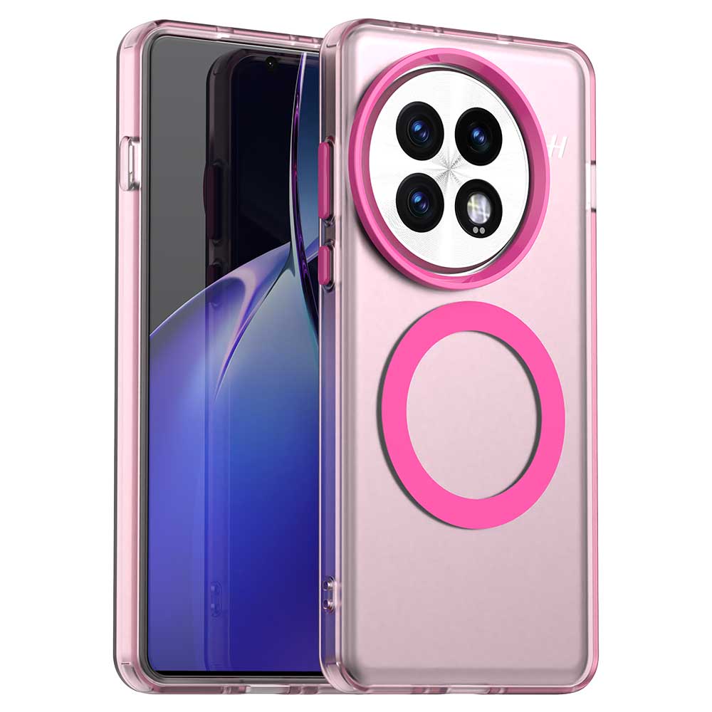 Magnetic Wireless Charging Case For OnePlus 13 5G Cover Candy Colors Transparent Back Shell