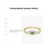 Vintage luxury emerald cluster zircon high-end bracelet - antique style bangle