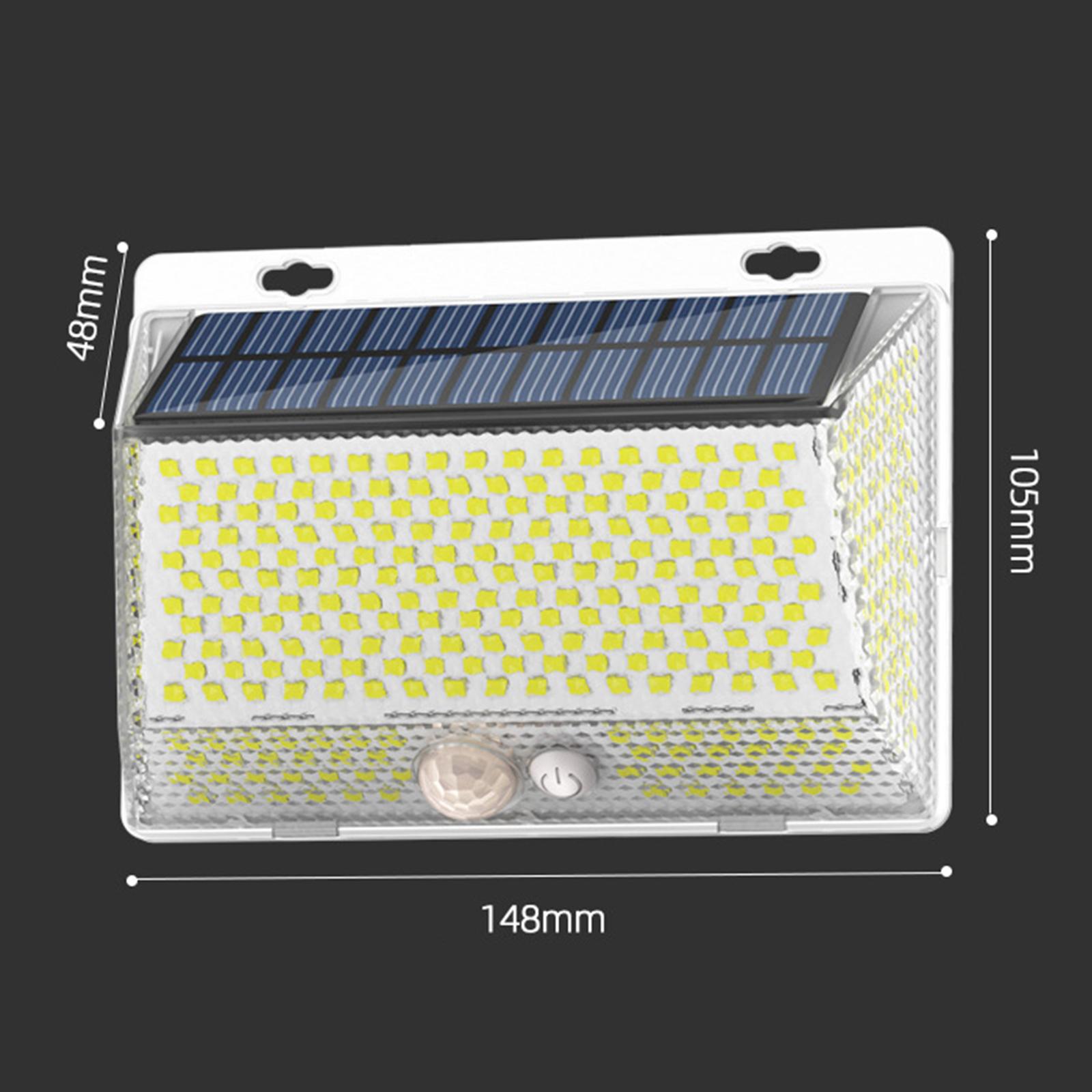 

328LEDs Solar Garden Outdoor LED Wall Light Home Outdoor Waterproof Magnetic Remote Side Lighting Sensor Wall Light