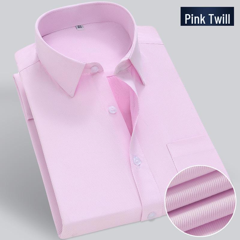 Men's Versatile White Shirt - Long/Short Sleeve, Non-Iron, Striped, Casual To Formal Wear