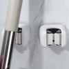 1Pcs Non Punching Mop Holders Wall Mounted Self-adhesive Hooks New Mop Clip