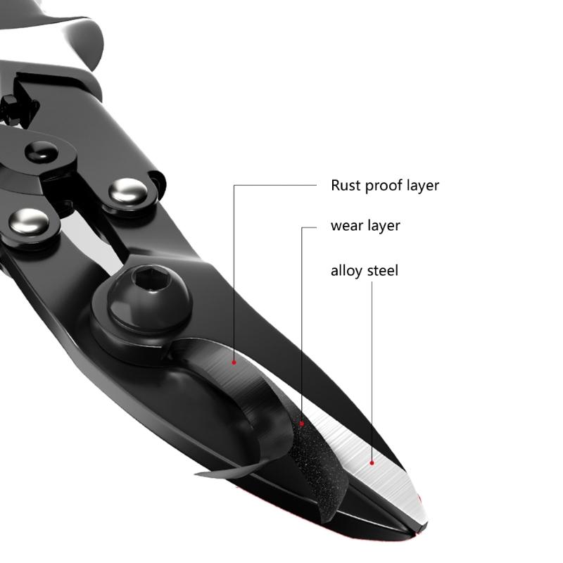 Professional Industrial Shears:Stainless Steel Scissors Tin Snips for Metal Sheet PVC Pipe Cutting Iron Plates