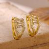 Starfish Drop Hoop Earrings For Women Gold Color Heart Cubic Zirconia Huggie Earring Delicate Beach Jewelry Her Gift Hoops