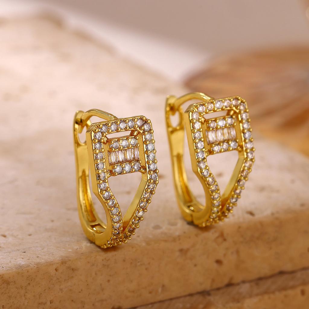 Starfish Drop Hoop Earrings For Women Gold Color Heart Cubic Zirconia Huggie Earring Delicate Beach Jewelry Her Gift Hoops