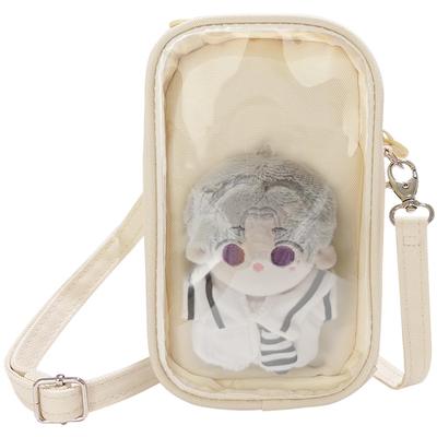 [YUYAKESHI] Ita Bag, Transparent Show-Off Bag, Shoulder Bag, 3-Layer, with Radiation Protection Sheet, Smartphone Pouch, Touchscreen Pouch, Doll