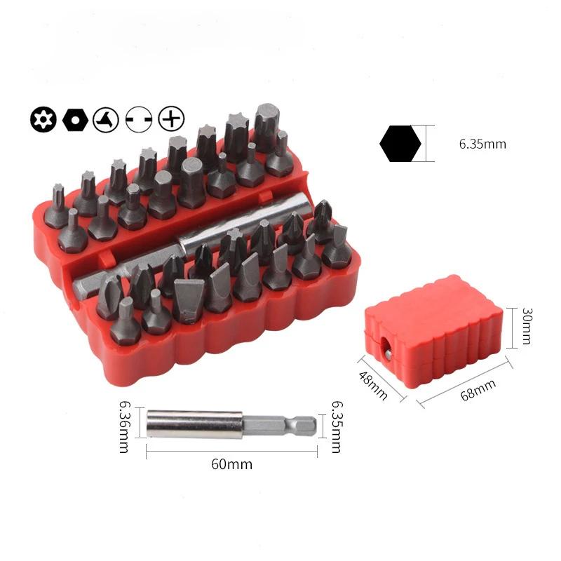 33pc Professional Security Bit Set - Tamper-Proof Multi-Type Screwdrivers with Magnetic Bit Holder - Essential Tools for Home Re