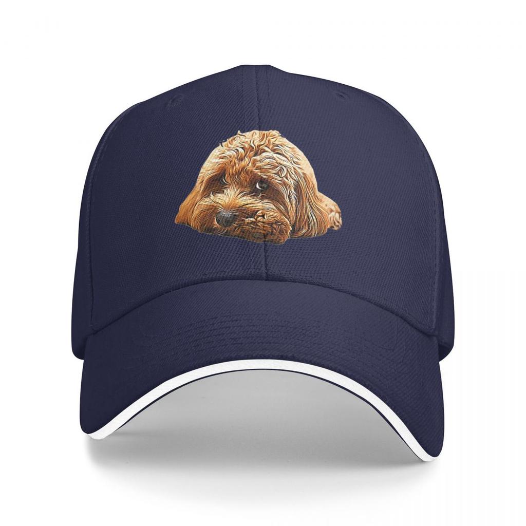 Cockerpoo Puppy Designer Dog Poodle Mix Baseball  Fashion Baseball Hats Breathable Casual Casquette Outdoor Unisex