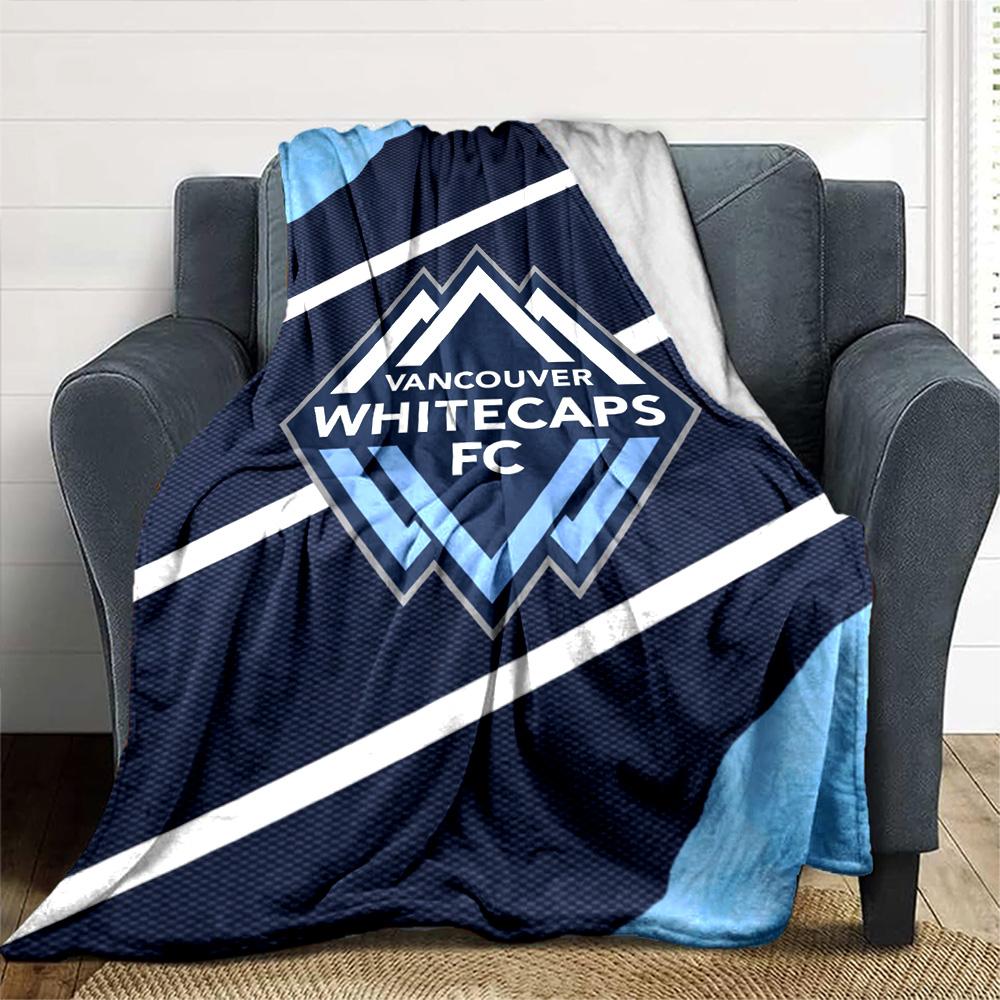 Vancouver Whitecaps FC Print Flannel Blanket High Quality Warm Comfortable Cover for All Seasons Perfect for Gifts Home Decor