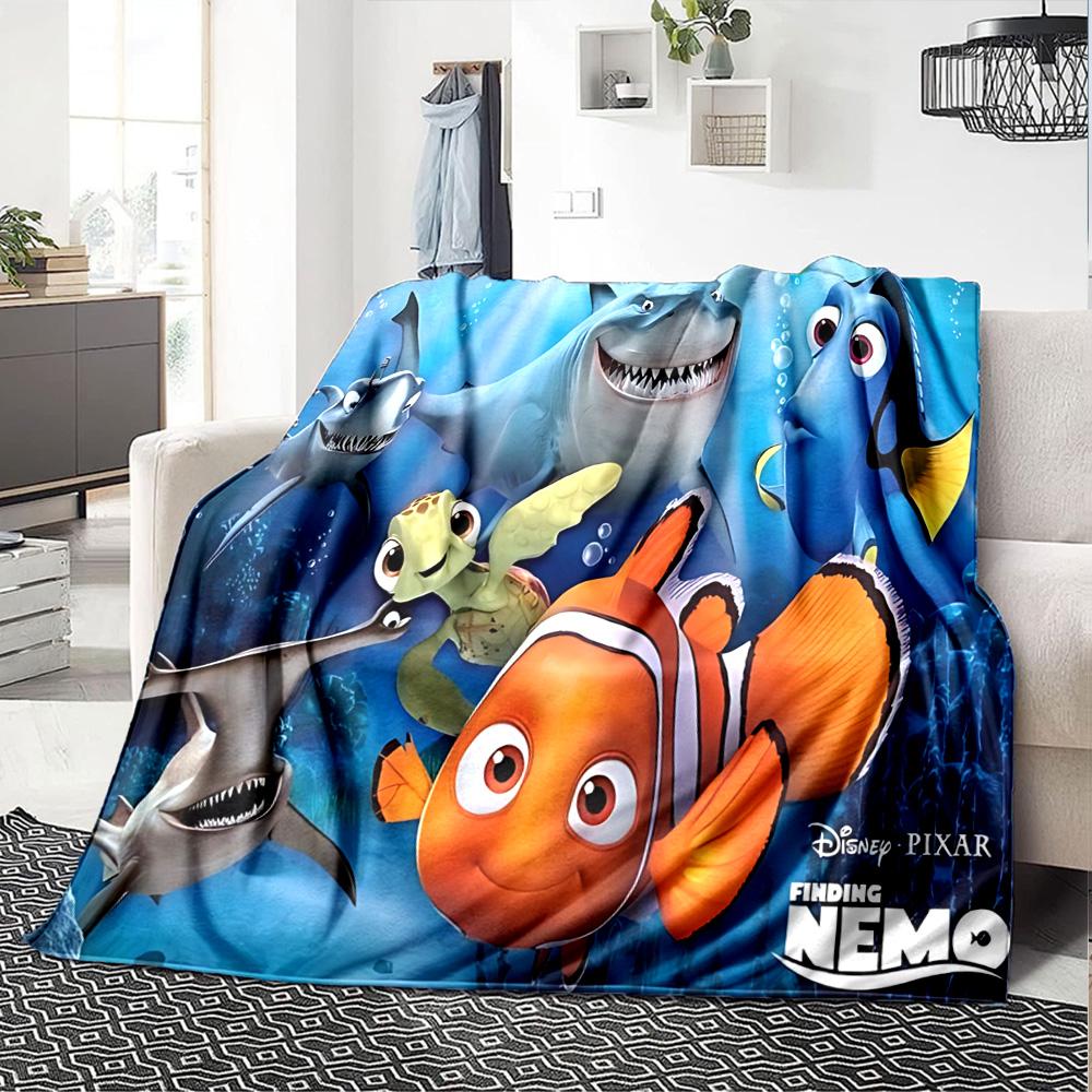 1pc Nemo Adventure Flannel Blanket,Ultra Soft Warm Plush Throw for Home Bedroom Bed Sofa Cover Camping Picnic gift Y72452