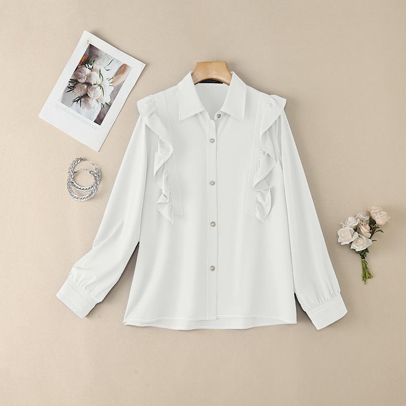 ZANZEA Women Turn Down Collar Loose Casual Long Sleeve Blouse