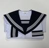 Summer Sailor School Standard Student Sailor Uniform School Made In Popular Sailor Front Opening Zipper Type Girls' Long-sleeved Uniform, White,