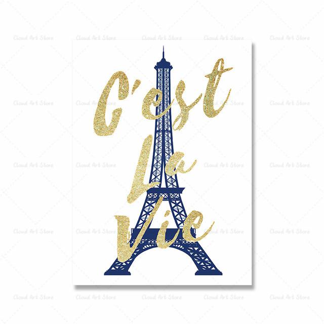 

Модный цветочный синий парфюмерный постер и принт Эйфелева башня, настенная живопись на холсте, украшение для спальни, гостиной, домашний декор A4 21x30cm No frame