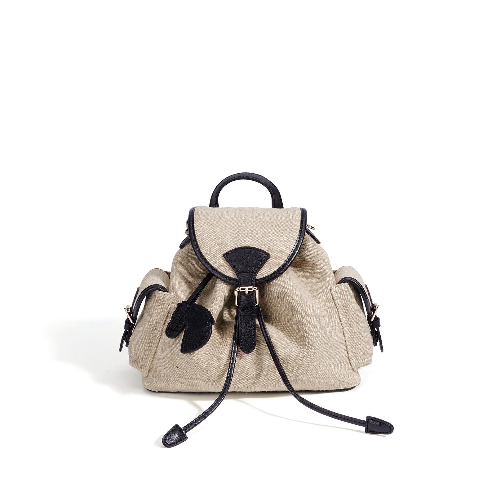 2026 niche linen backpack fashionable versatile