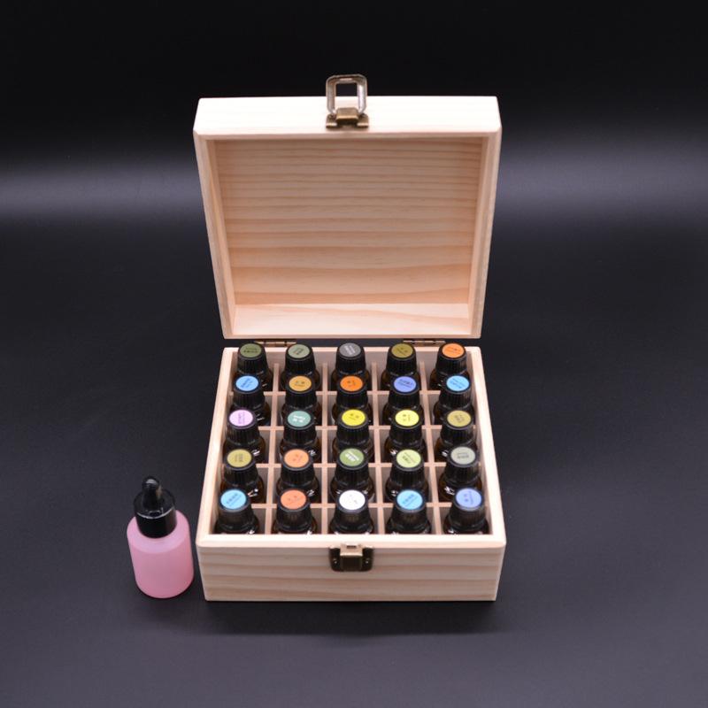 Ätherisches Öl Holz Aufbewahrungsbox 12/25 Slots Carry Organizer Ätherisches Öl Flaschen Aromatherapie Container Aufbewahrungsbox Fall