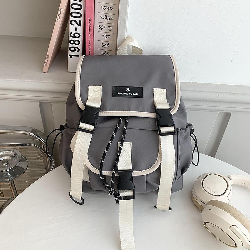 Cute Japanese Backpack Female New Contrasting Sports Student Small Backpack Outdoor Large-capacity Schoolbag Travel Research