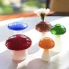 Mushroom Home Glass Vases Interior Decor Mini Desktop Flower Vases for Small Bouquets Room Decorations Home Tabletop Decor Gifts