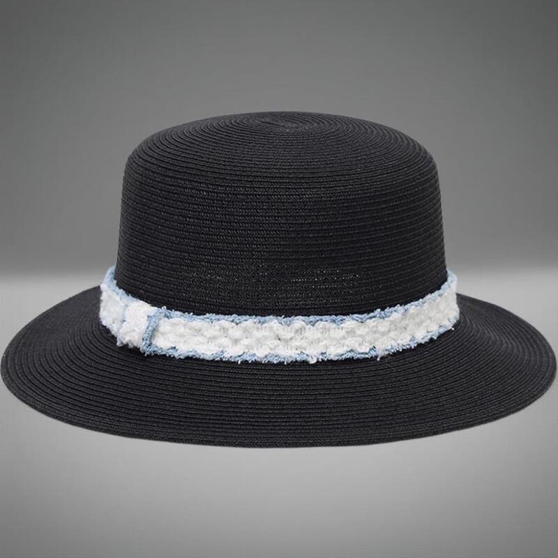 Damen Tweed Farbmix Strick Sommerhut