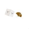 Modern Square Double Sided Corner Wall Clock with Wrought Iron Ginkgo Leaves Abstract Sculpture