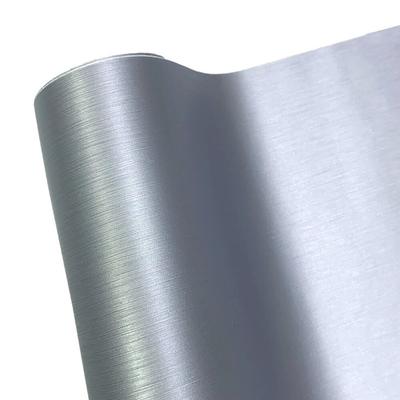 Car Brushed Aluminum Vinyl Wrap Film Gray Matte Car Wrapping Sticker 50cm Decal Bubble Free Brushed Foil PVC for Motorcycle DIY