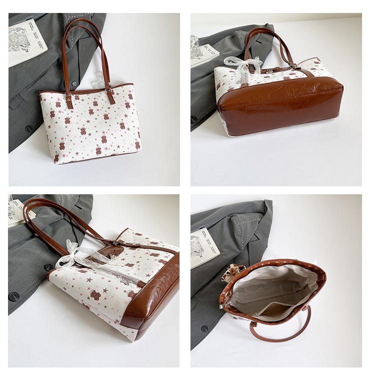 Women's Sweet & Cute High-End Printed Shoulder Tote Bag