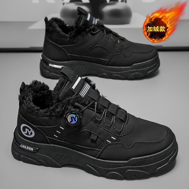 Winter velvet Martin boots men's shoes retro tooling shoes trendy versatile board shoes thickened warm short boots cotton shoes