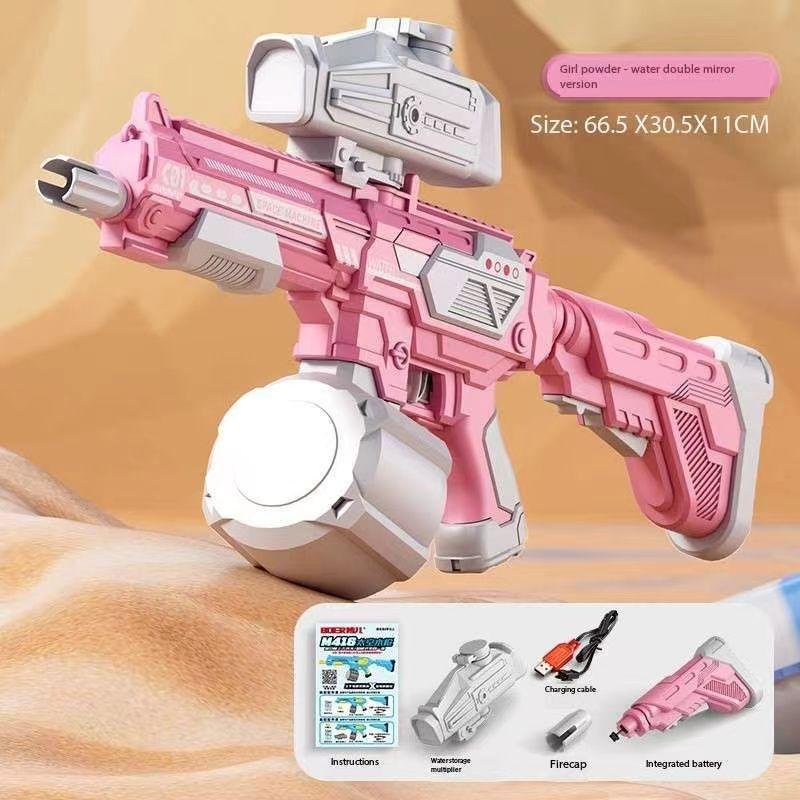 Non-Toxic Large Water Gunner Self-Integrated High Pressure Long Range Large Capacity Automatic Water Absorption M416 Electric Water Gun
