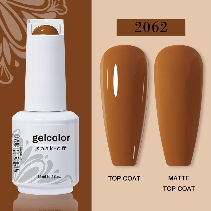 Arte Clavo Nail Gel Polish 15ml Soak Off Gel Varnish Colorful Glass Bottle Bright Color Glitter Varnish Nail Polish