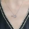 New Hot Brand Vintage Diamond Necklace For Women Luxury Jewelry Mini Flowers Designer Pendant Pure 925 Silver Chain Necklaces