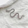 Unique Design Silver Color Snake Brooches for Women Men Unisex Full of Rhinestone Metal Snake Animal Luxury Pins Badge Jewelry