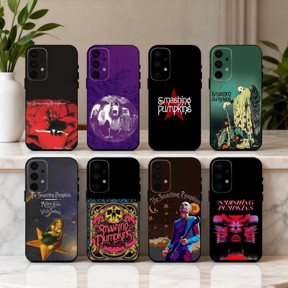 Rockin S-Smashing P-Pumpkins Band Phone Case For Samsung Galaxy A73,A72,A71,A70,A53,A52,A51,Others Soft Black Cover