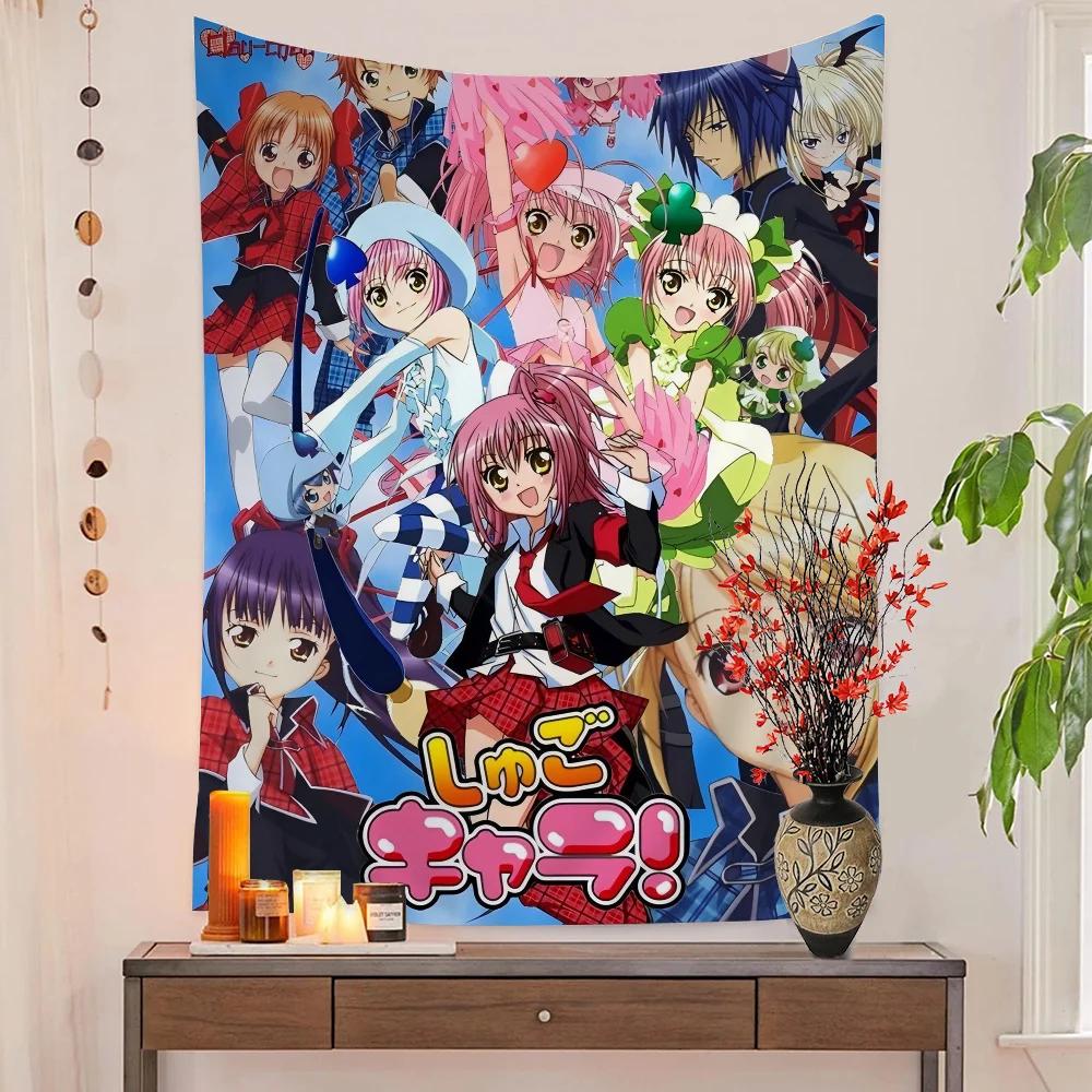 Shugo Chara Japan Anime Tapestry Art Printing Bohemian Wall Tapestries Mandala Decor Blanket