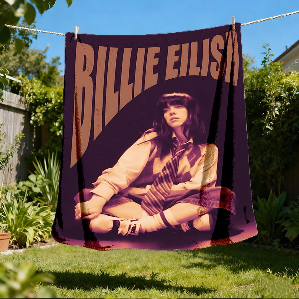 1 pezzo Billie Eilish Coperta Morbida da Esterno Ultra Morbida, Calda, Versatile e Facile da Curare per Campeggio, e