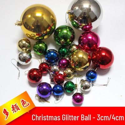Christmas Electroplated Shiny Ball Ornaments - Sizes: 3cm, 4cm, 8cm, 10cm, 15cm