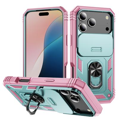 For Iphone 17 Pro Max 17 Air 17E 16 15 14 13 12 11 Pro Phone Protection Case Slide Camera Case 360 Degree Rotate Kickstand Cover