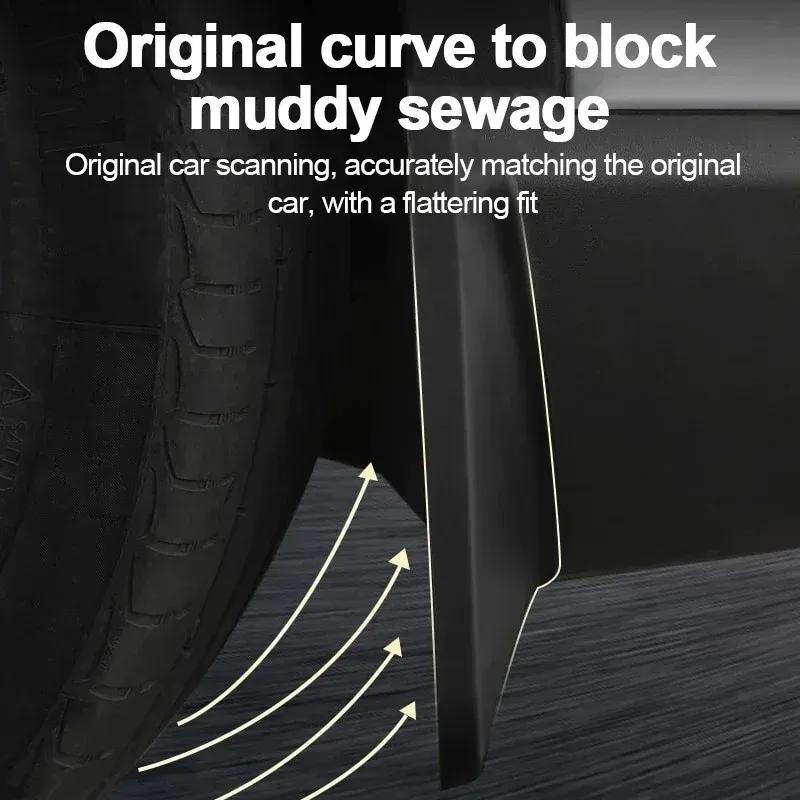 For VOLVO XC90 2016- 4PCS Car Anti-splash Mud Flaps Front Rear Fender Wheel Cover Guard Mudguard Splash Guard Accessories