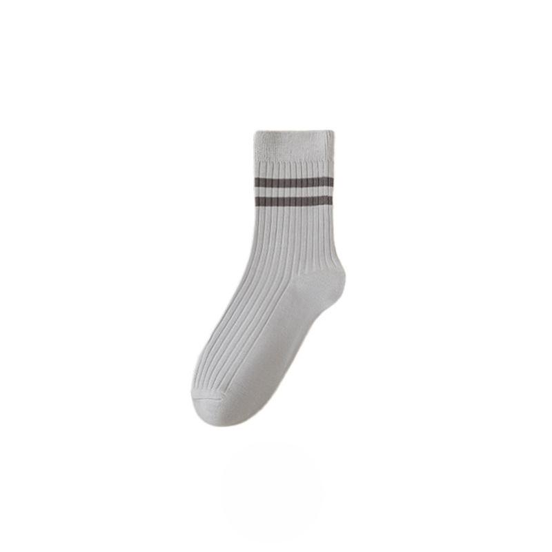 Men Spring and Autumn Leisure All Match Pure Cotton Anti Pilling Comfortable Boneless Tube Socks