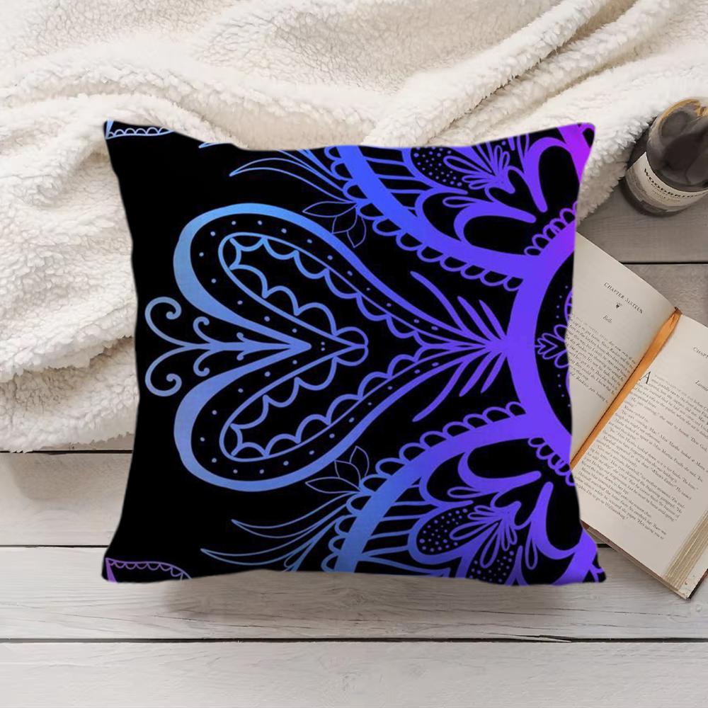 Classic Mandala Pattern Cushion Cover Short Plush DoubleSided Printing Home Machine Washable In Warm Winter Pillow Cover