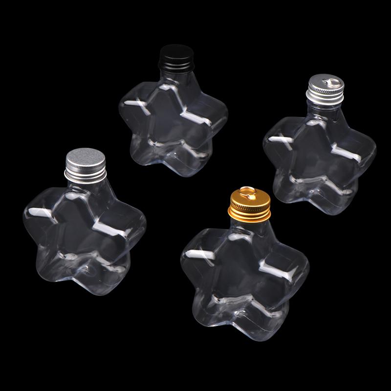 200Ml Cute Star Plastic Bottle Clear Milk Tea Coffee Bottle Transparent Drinking Bottle Water Cup Juicing Beverage Bottles