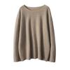 Women's 100% Pure Cashmere One-Shoulder Long Sleeve Sweater - Soft, Loose-Fit Knitwear for Autumn/Winter.