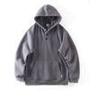 Heavy Weight American Retro Hooded Sweatshirt Winter Breasted