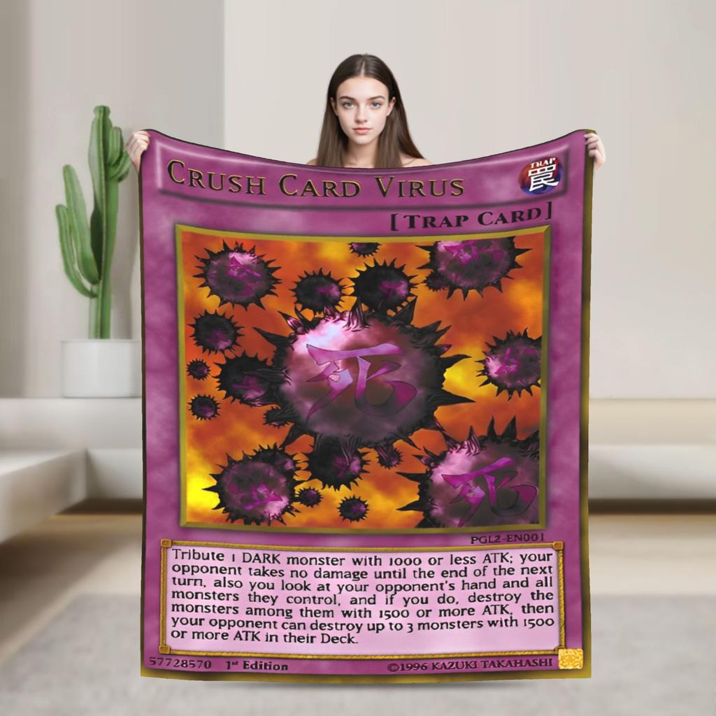 Anime Yu Gi Oh Card Blankets  Flannel Funny Breathable Throw Blankets for Bedding Lounge Textile Decor