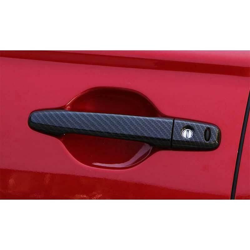 For Mitsubishi Outlander 2016-20 Carbon Fiber Outside Door Handle Cover Trim 8pc
