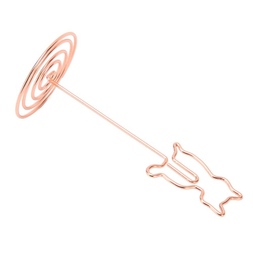 10Pcs Kitten/Note Shape Table Number Stands Rose Gold Metal Table Number Holder 105*40mm Electroplating Note Photo Stand